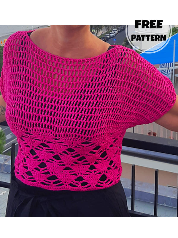 Blusas Crop Top Crochet Free Pattern PDF