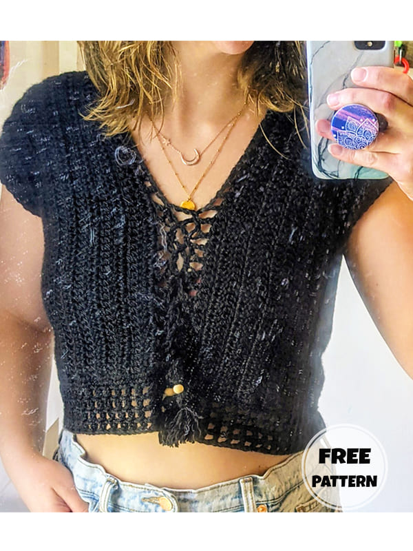 Boho Free Crop Top Crochet Pattern