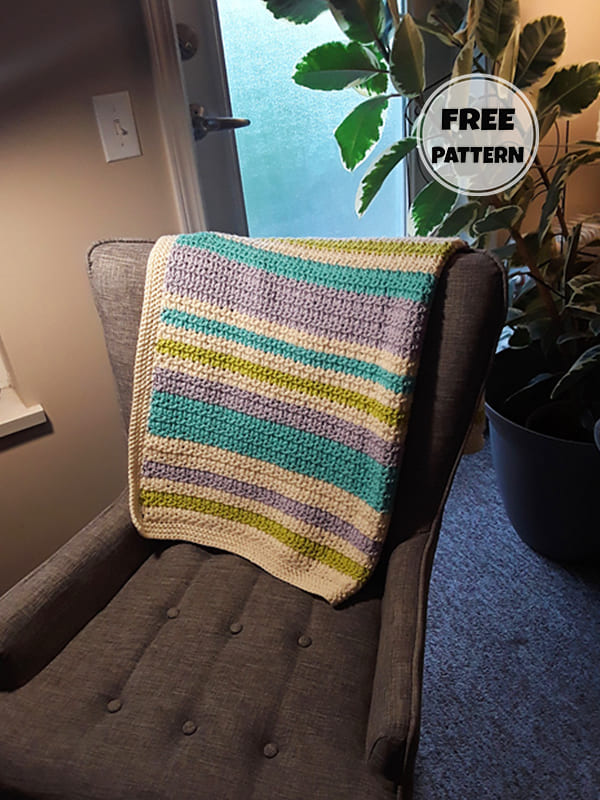 Colored Lines Free Pattern Crochet A Blanket For Beginners