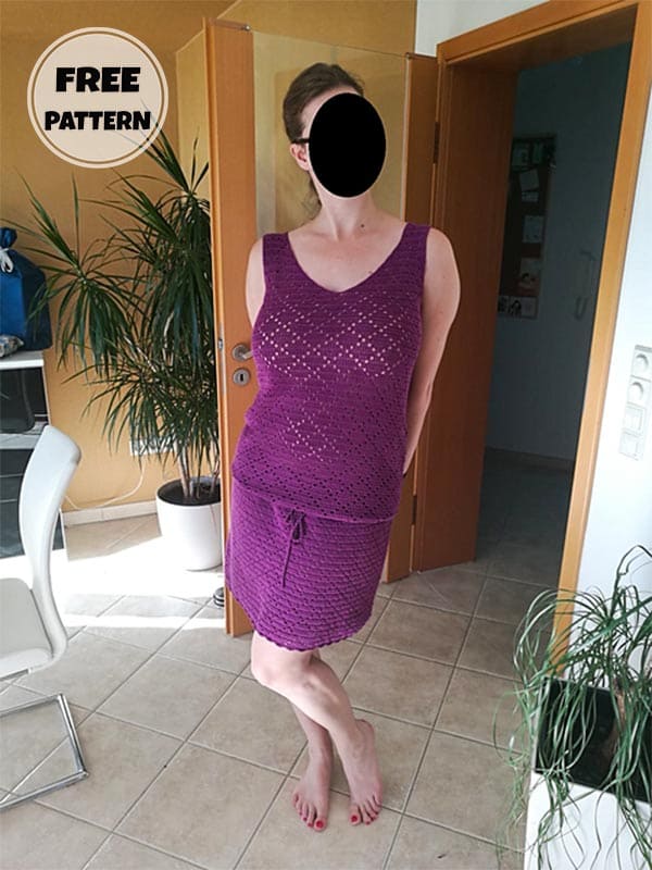 Crochet Sleeveless Midi Dress Free PDF Pattern (2)