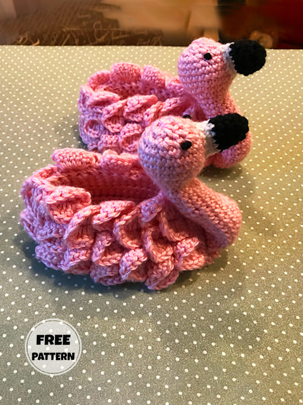 Flamingo Easy Baby Booties Crochet Pattern Free 