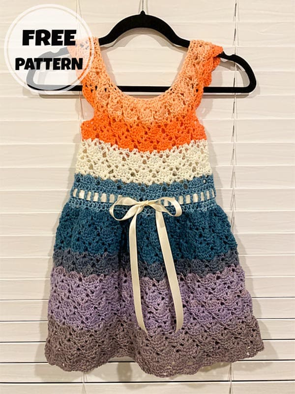 Free Crochet Baby Dress Yoke Pattern (2)