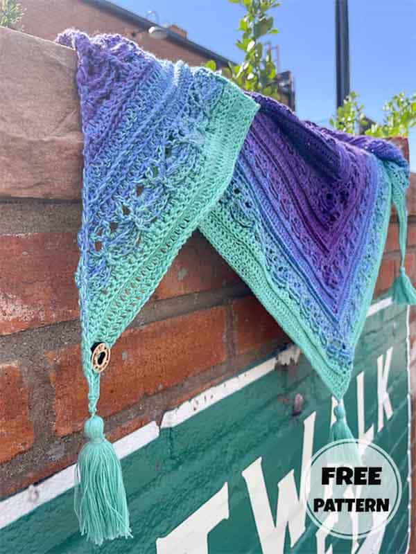 Free Triangle Shawl Crochet Pattern (2)