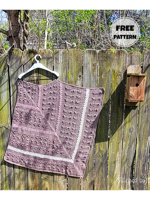 Little Butterfly Blanket Crochet Pattern Free 