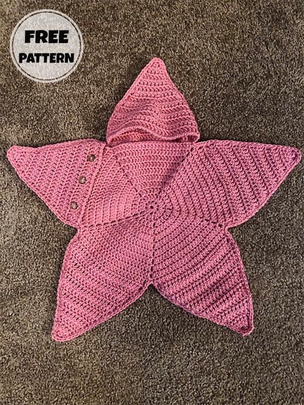 Little Star Crochet Baby Cocoon Free Pattern (2)