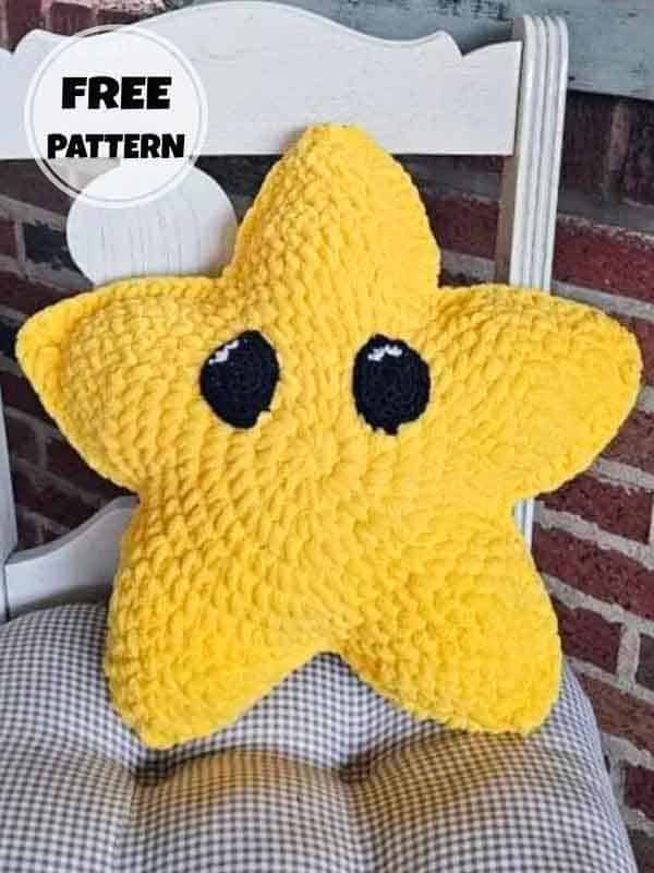 Power Crochet Star Pillow Free Pattern (2)