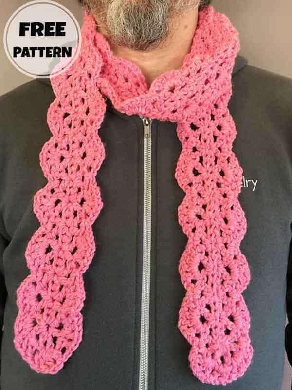 Scallop Crochet Scarf Free Pattern (2)