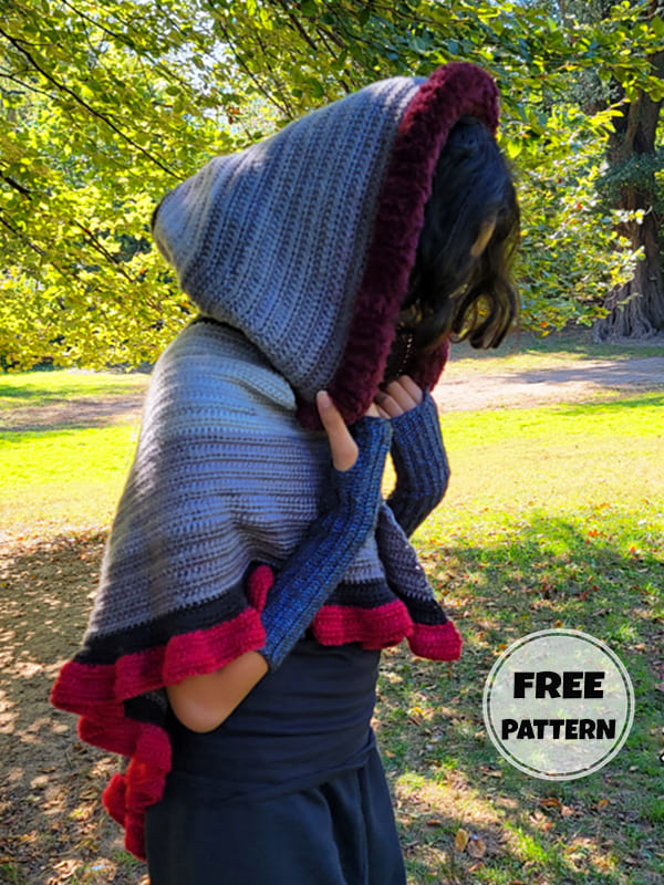 Special Crochet Hooded Shawl Pattern Free