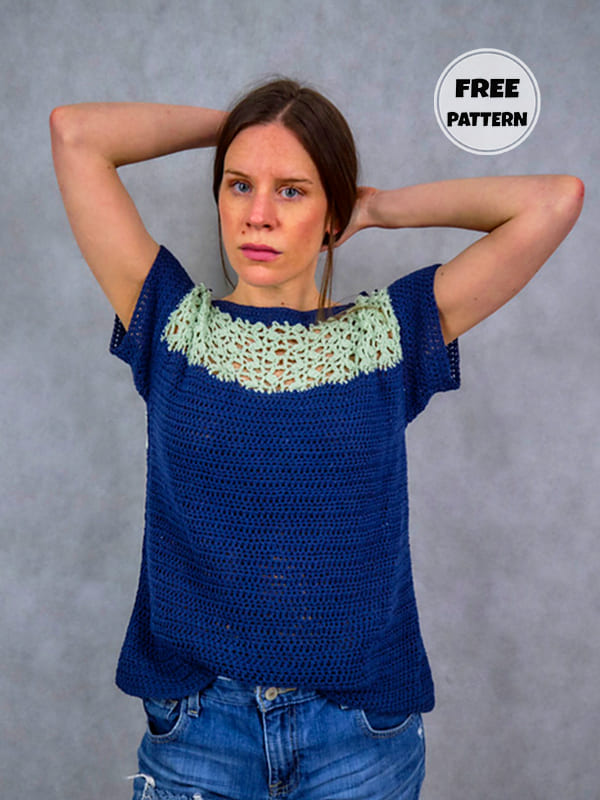 Summer Free Lace Crochet Top Pattern 