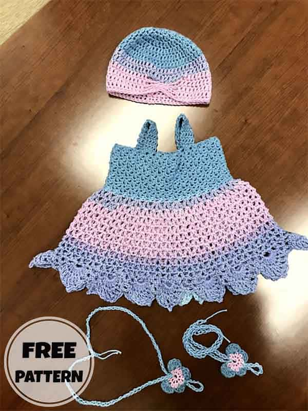 Summer Sun Crochet Baby Dress Free Pattern (2)