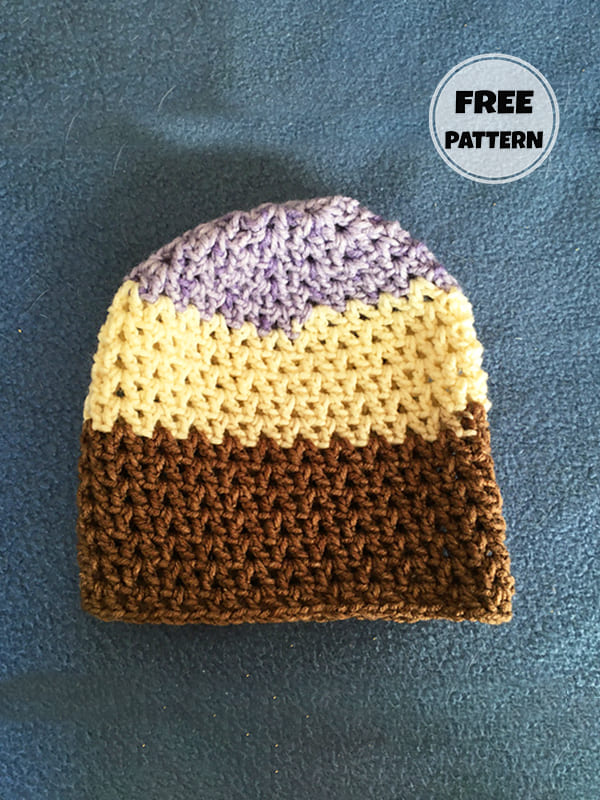 Sweet Free Beginner Crochet Beanie Pattern