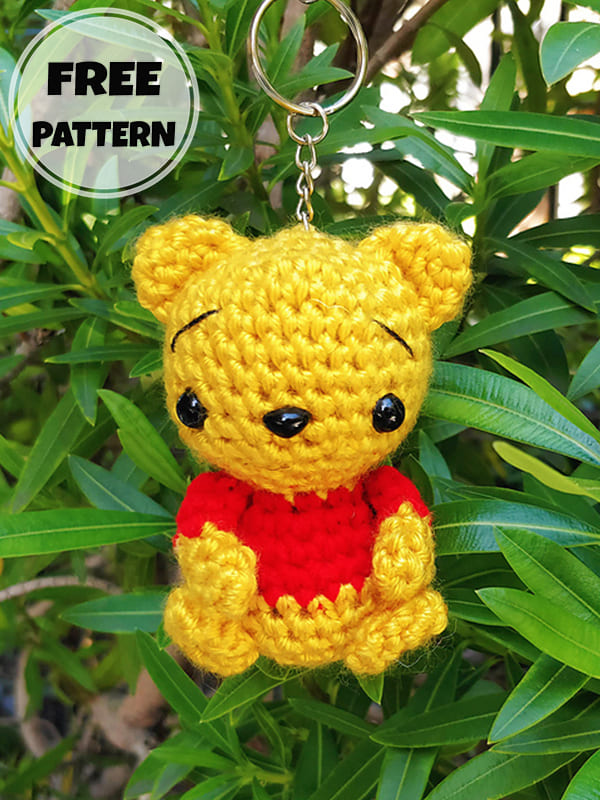 Winnie the Pooh Crochet Keychain Pattern