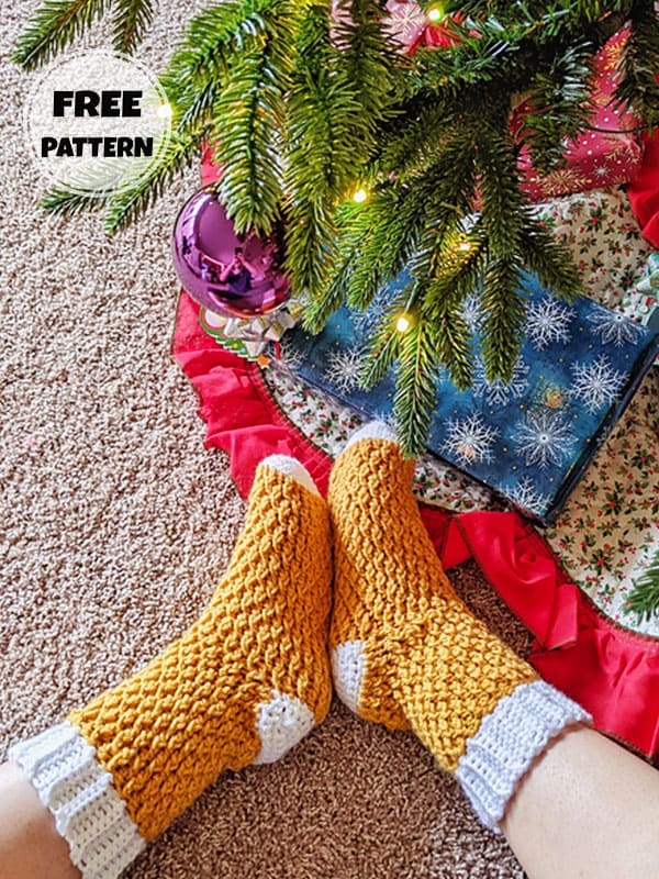 Winter Holiday Crocheting Socks Pattern Free 