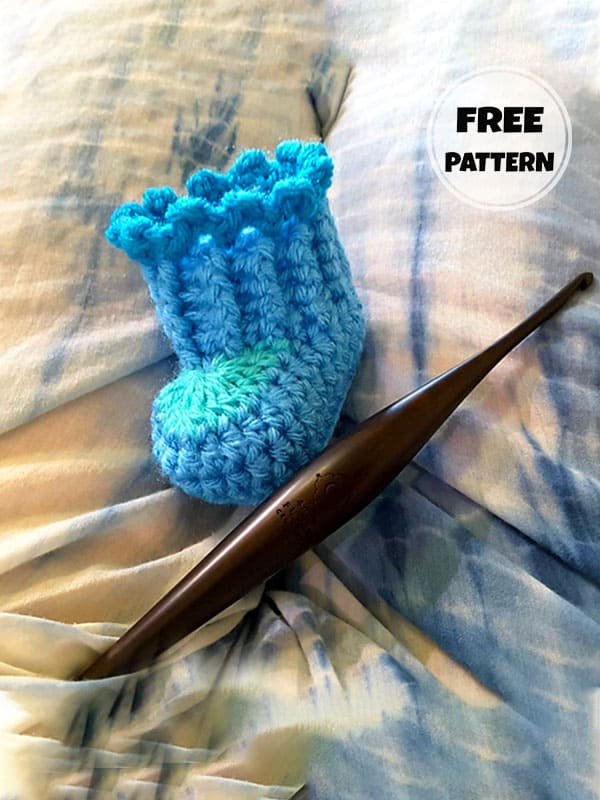 10 Minute Crochet Infant Booties Free Pattern