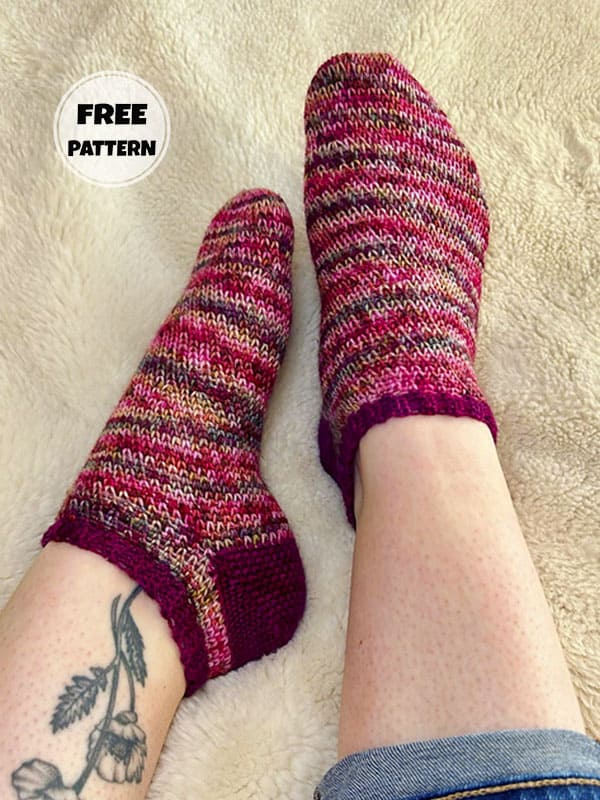 Ankle Free Sock Crochet Pattern 