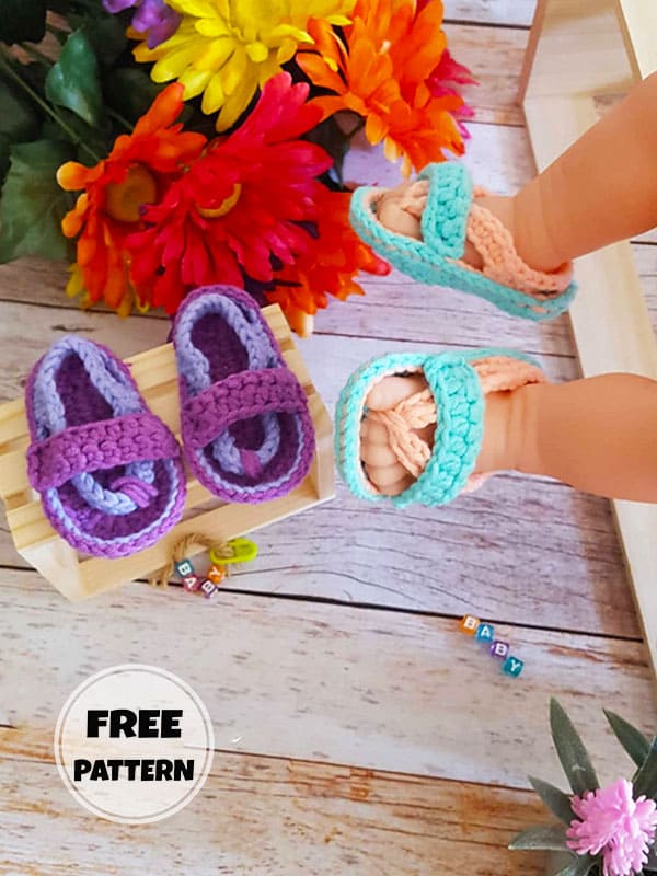 Baby Crochet Flip Flops Free Pattern