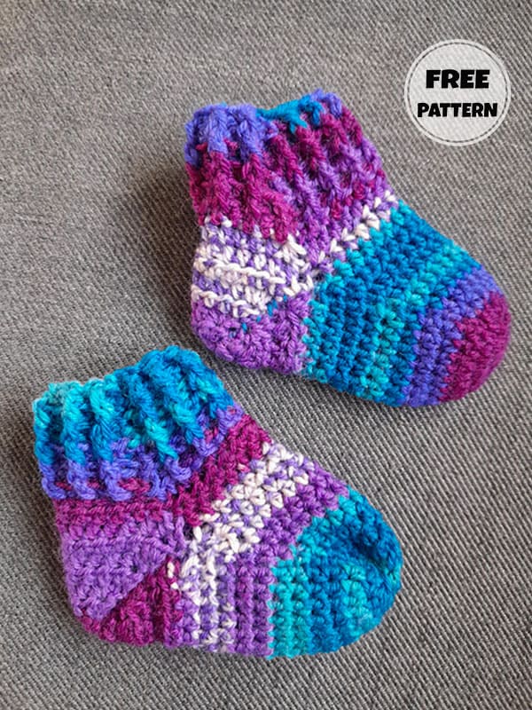 Crochet Baby Socks For Beginners Pattern Free