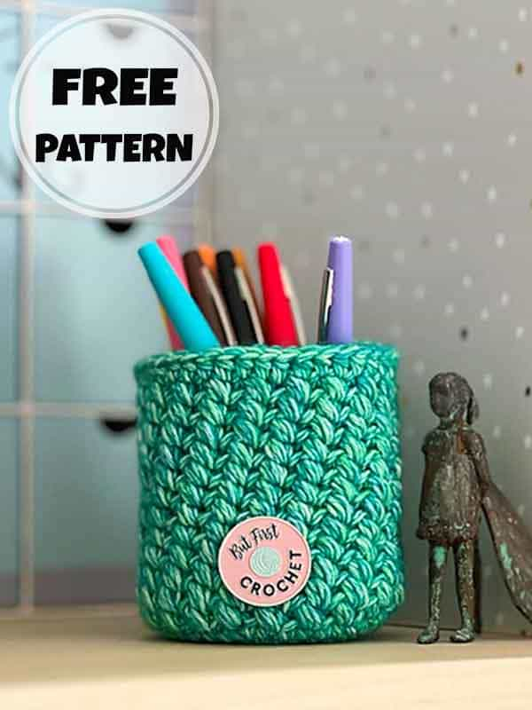 Crochet Little Needle Basket Free Pattern (2)