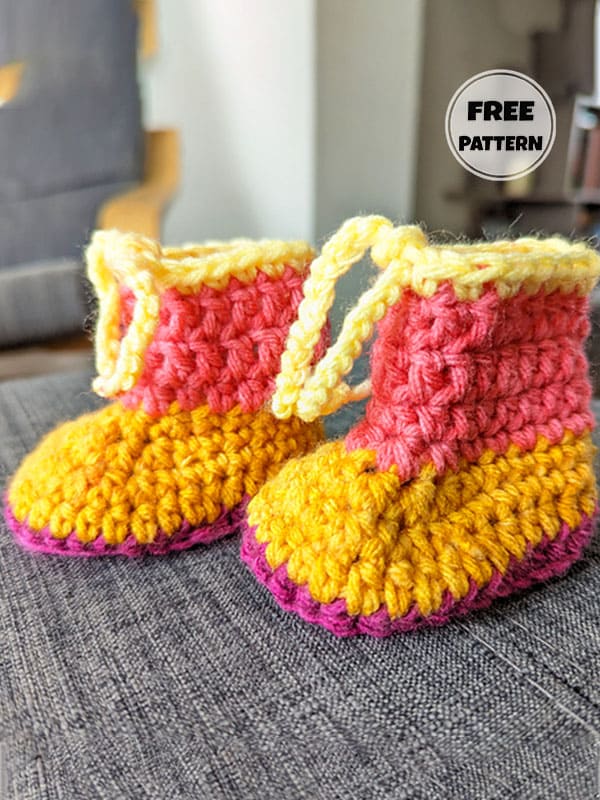 Easy Crochet Booties For Newborn Pattern Free