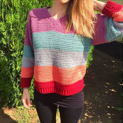 easy-crochet-oversized-sweater-pattern-free