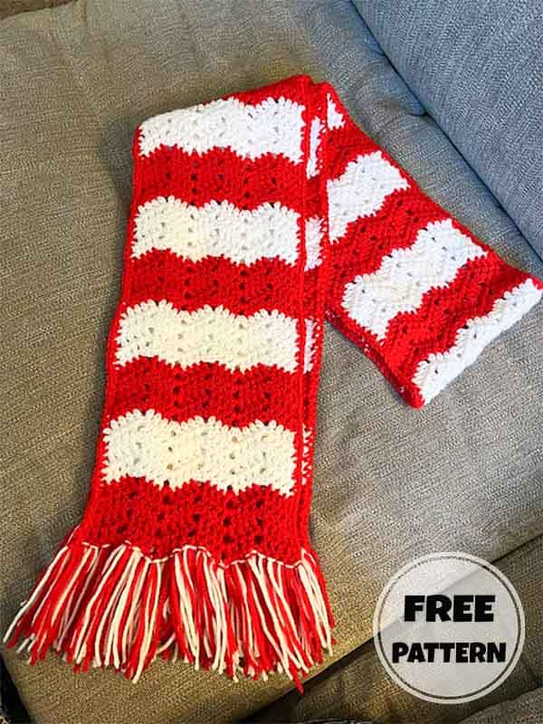 Free Wavy Chevron Scarf Crochet Pattern (2)