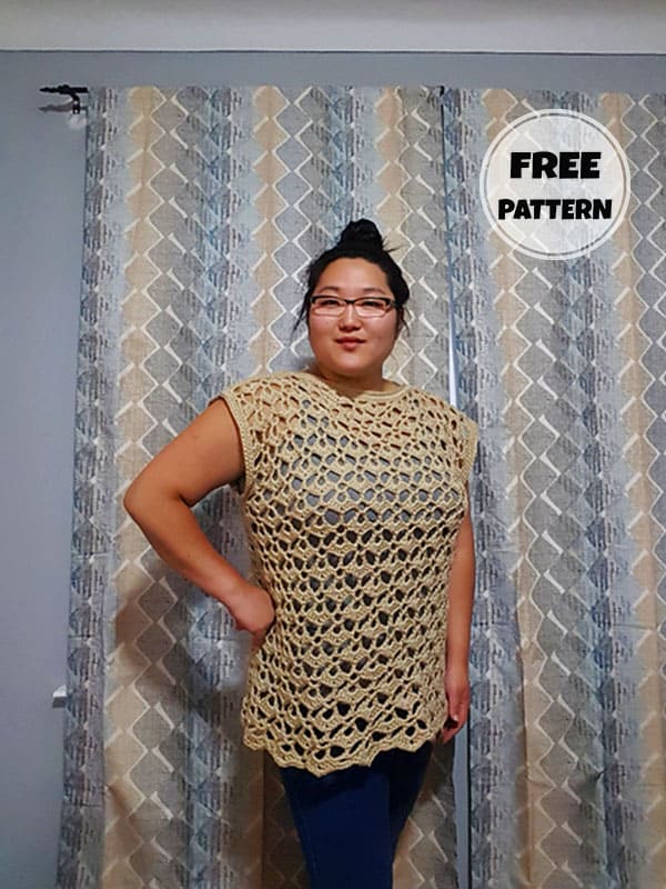 Lace Oversized Crochet Top Pattern Free