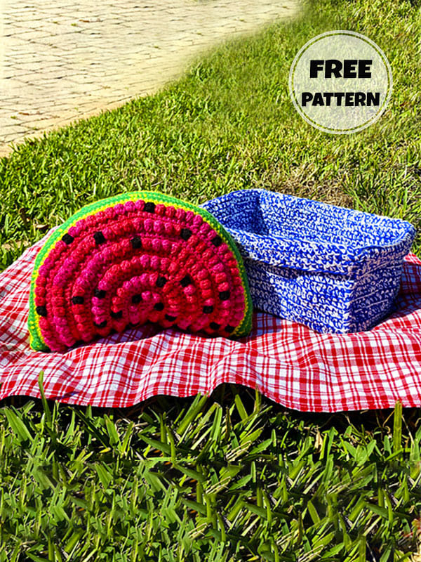 Pillow Watermelon Crochet Pattern Free