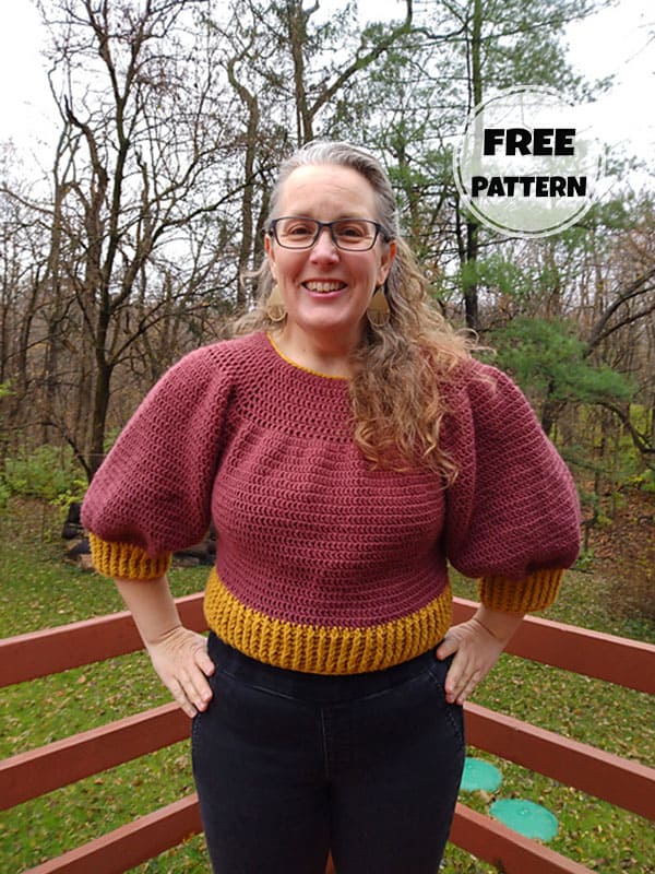 Raglan Crochet Crop Sweater Pattern Free