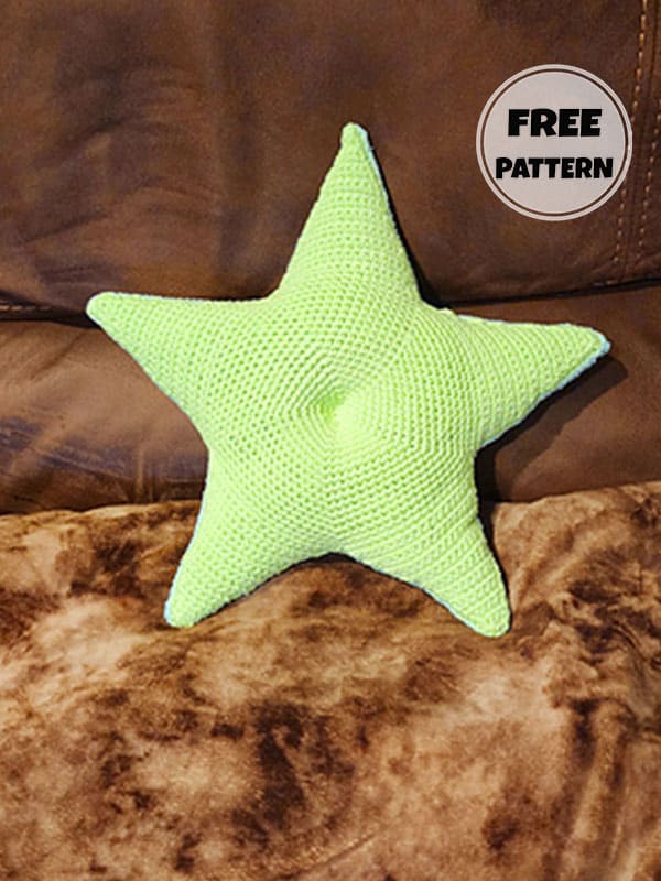 Shining Free Crochet Star Pillow Pattern