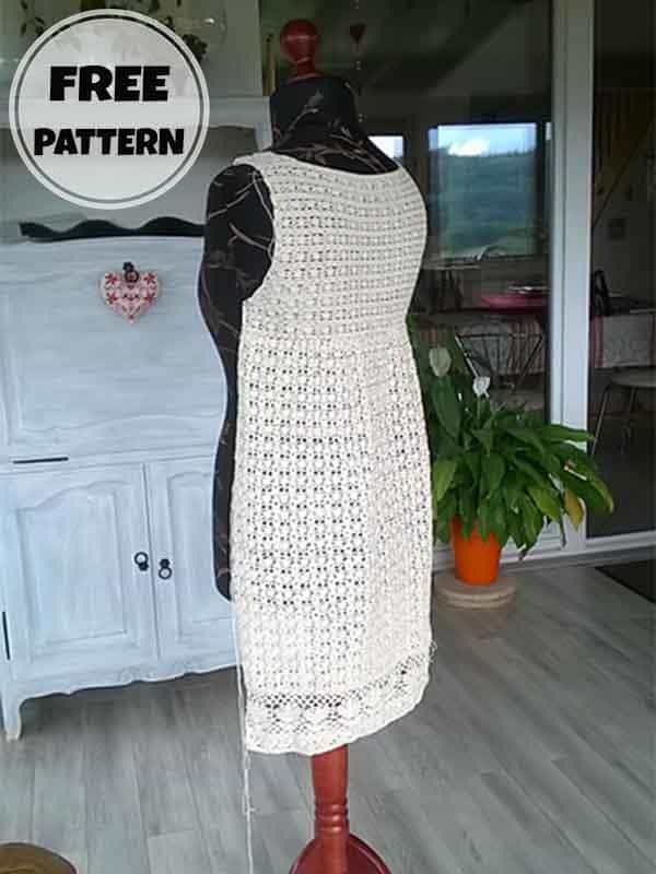 Sleeveless Crochet Ruffle Dress Free Pattern (2)