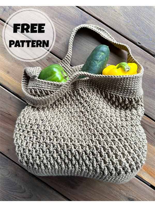 Slouchy Crochet Market Bag Free Pattern (2)