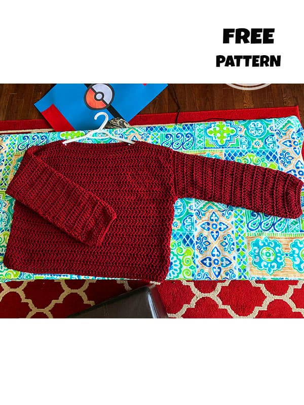 Slouchy Free Crochet Crop Top Sweater Pattern