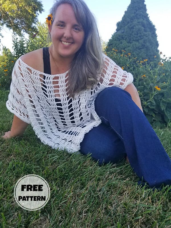 Special Summer Mesh Crochet Top Free Pattern