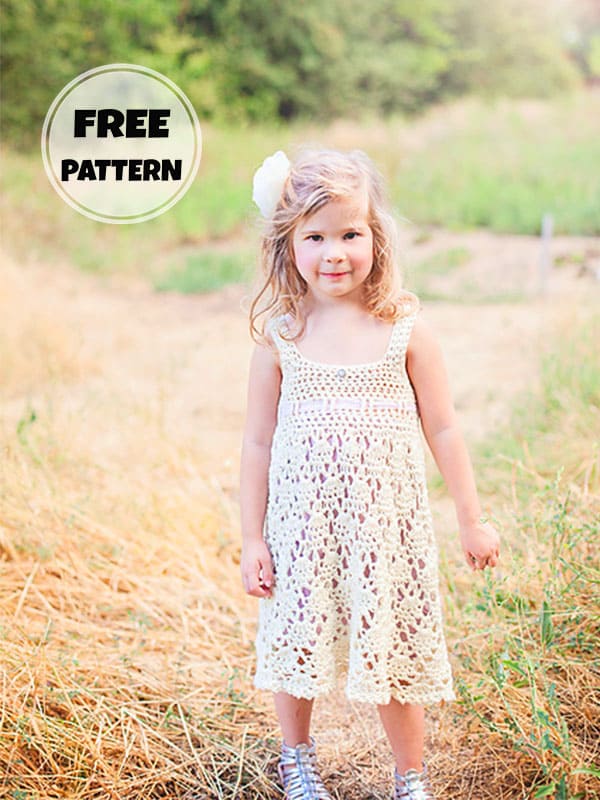 Flowers Crochet Toddler Dress Pattern Free​ 