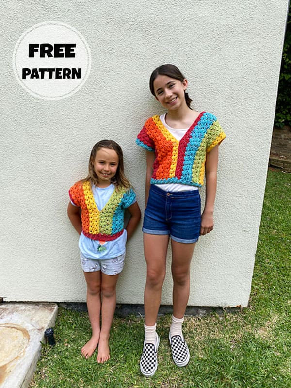 Granny Kids Easy Crochet Crop Top Pattern Free​