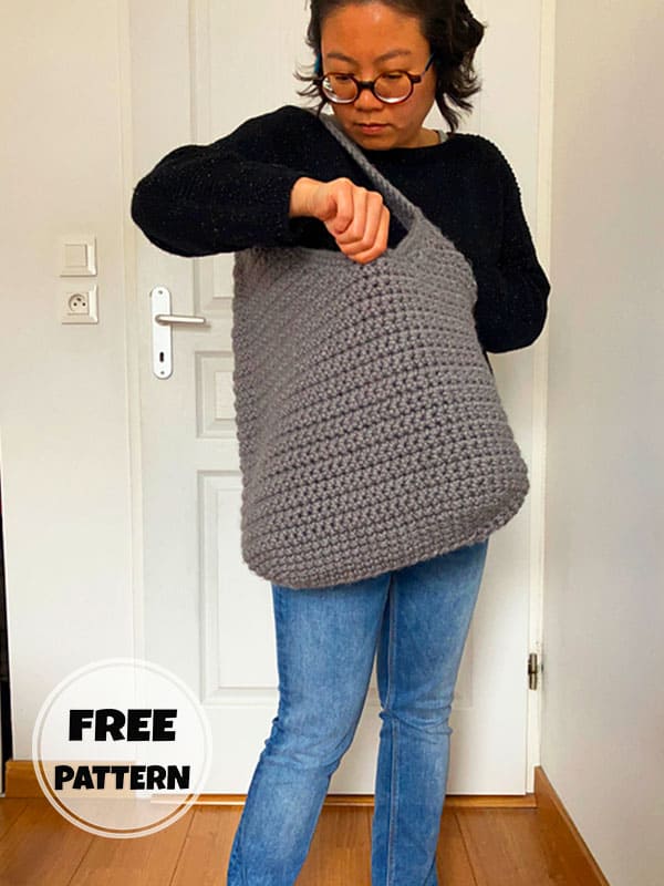 Large Easy Crochet Tote Bag Pattern Free​