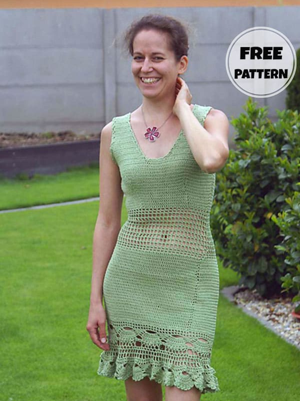 Mussel Crochet Summer Dress Free Pattern​