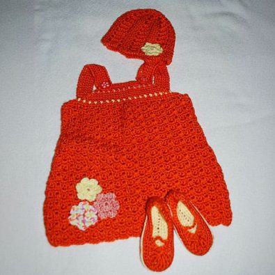 orange-crochet-baby-dress-and-hat-set-pattern-free