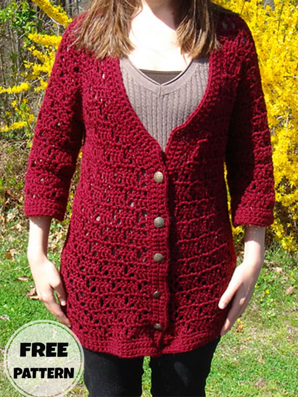 Raglan Free Crochet Pattern Jacket 