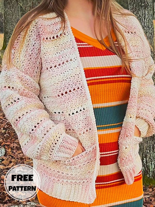 Slouchy Womens Crochet Cardigan Pattern Free