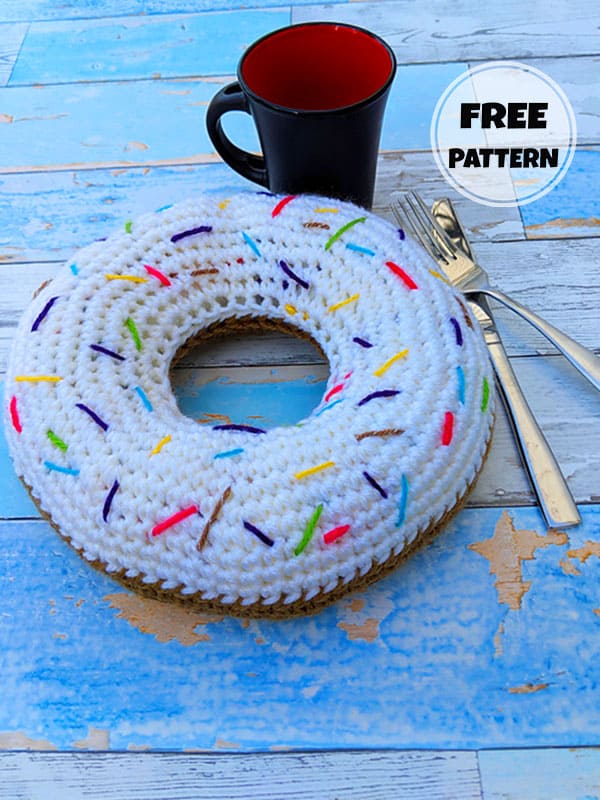 Sweet Crochet Donut Pillow Pattern Free​