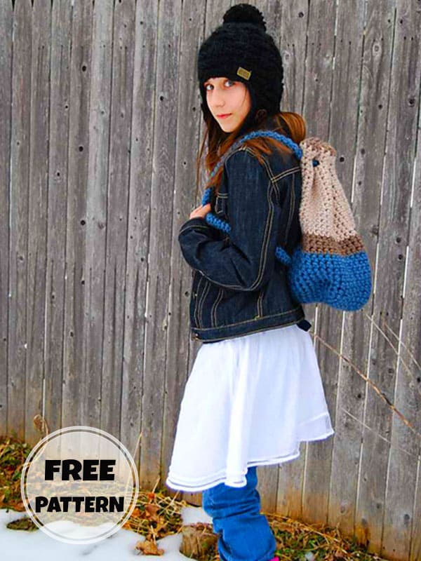 Tricolor Free Crochet Pattern For Backpack​