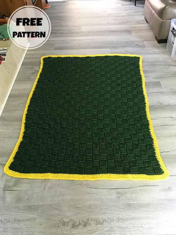 Basketweave Crochet Blanket Pattern