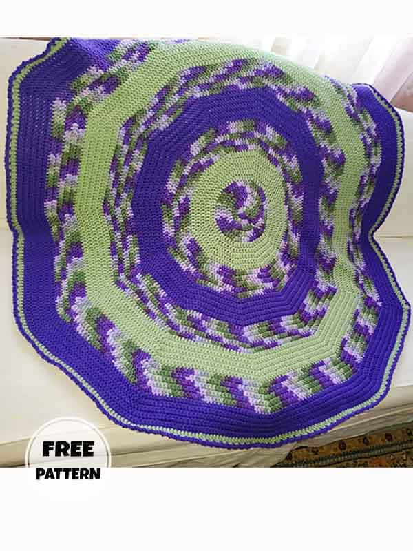 Circle Easy Crochet Baby Blanket