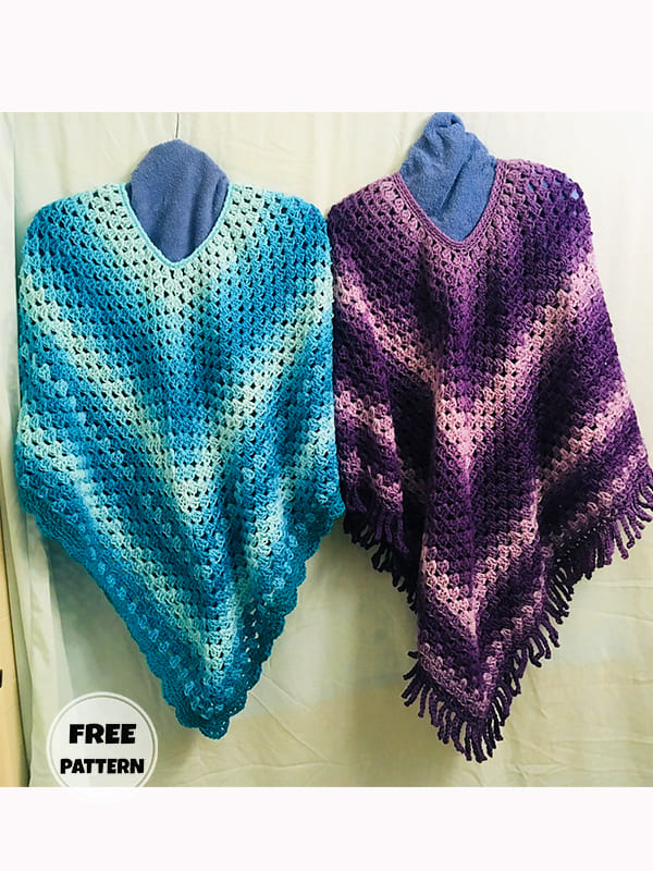 Boho Poncho Crochet Pattern Free 