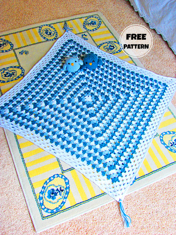 Easy Crochet Granny Square Baby Blanket Free Pattern