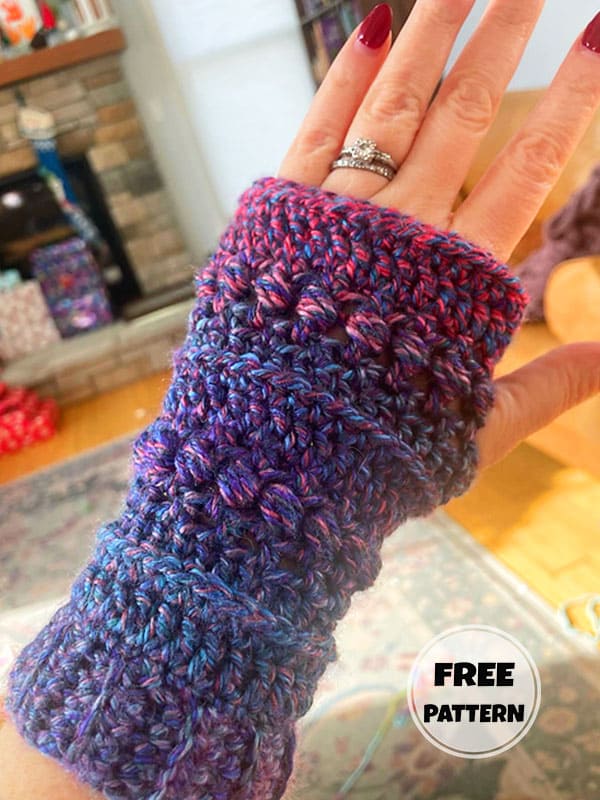 Free Crochet Pattern Fingerless Gloves