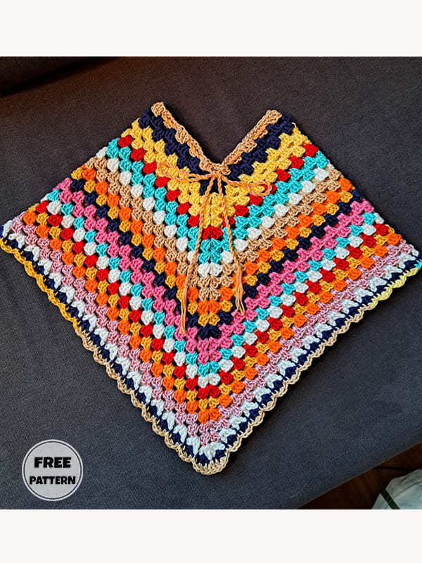 Free Crochet Poncho Pattern Granny Squares