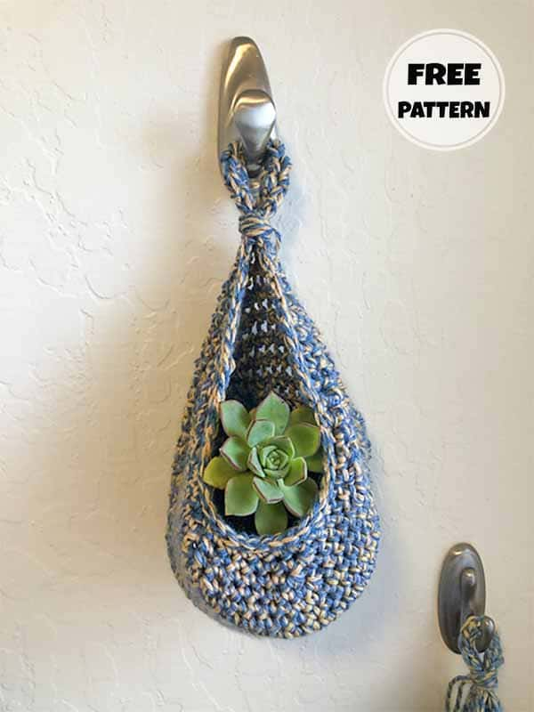 Plant Crochet Hanging Basket Free Pattern - 2