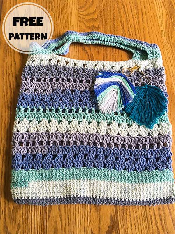 Striped Crochet Market Bag Free Pattern-2